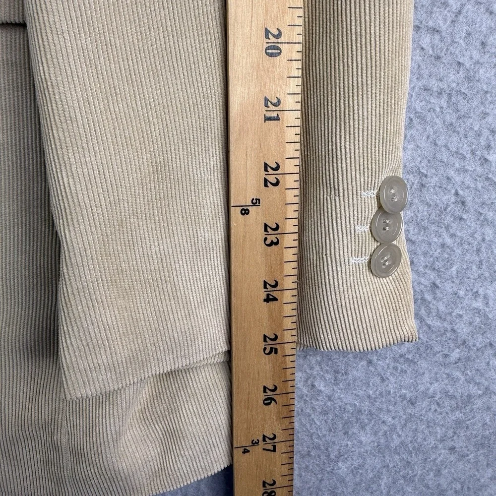 Meztizos Embroiled Corduroy Blazer Men's‎ 40 Tan Cotton Polyester Blend USA READ